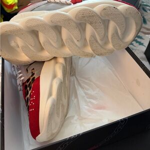 Versace Red and White Men's Sneakers